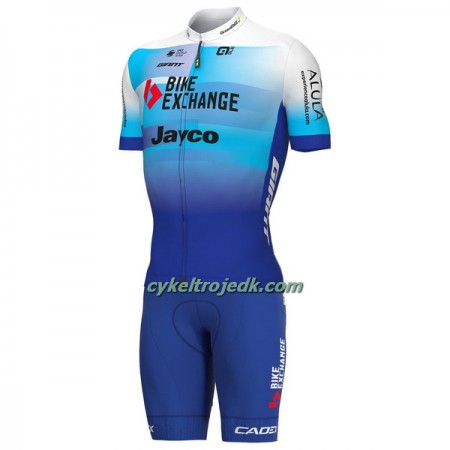 Cykeltøj + Cykelshorts 2022 BikeExchange Jayco Hvid Blå